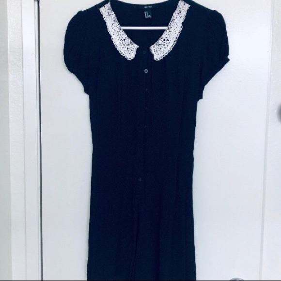 Forever 21 bib trim Babydoll Romper Short Lg - Picture 3 of 4